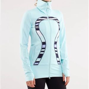 Lululemon In Stride Jacket Aquamarine Blue W/Logo